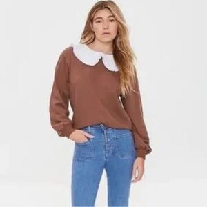 Forever 21 Chocolate Brown Knit Top